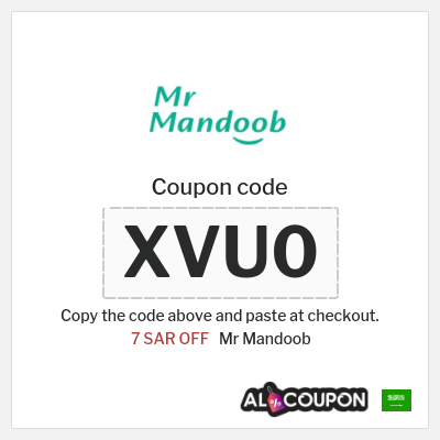 Coupon discount code for Mr Mandoob 7 SAR OFF New Users