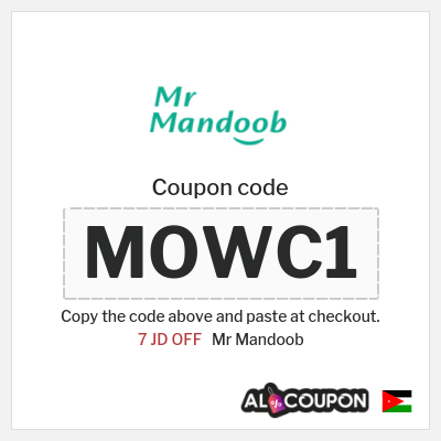 Coupon discount code for Mr Mandoob 7 JD OFF New Users