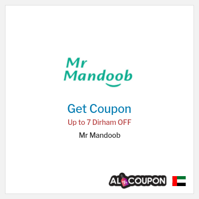 Coupon discount code for Mr Mandoob 7 AED OFF New Users
