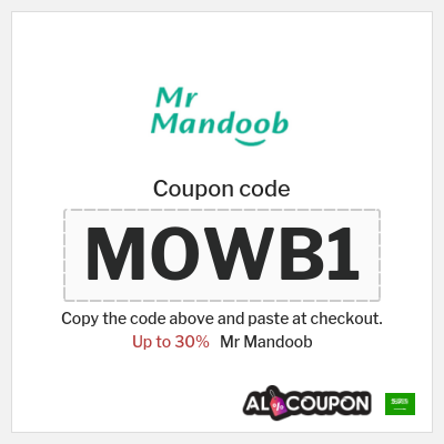 Coupon for Mr Mandoob (MOWB1) Up to 30%