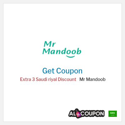 Coupon for Mr Mandoob Extra 3 Saudi riyal Discount