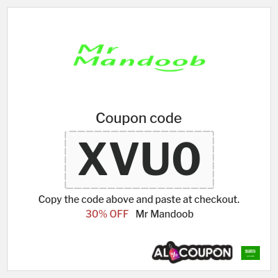 Coupon for Mr Mandoob (XVU0) 30% OFF