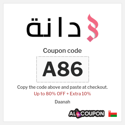 Coupon for Daanah (A86) Up to 80% OFF + Extra 10%