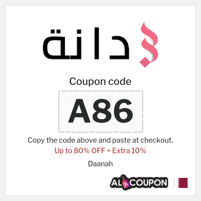 Coupon for Daanah (A86) Up to 80% OFF + Extra 10%