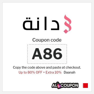 Coupon for Daanah (A86) Up to 80% OFF + Extra 10%