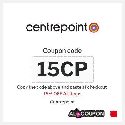 Coupon for Centrepoint (15CP) 15% OFF All Items