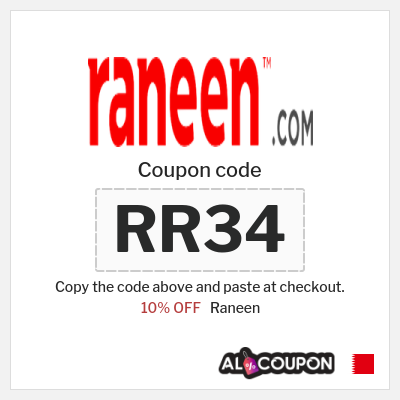 Coupon discount code for Raneen 10% OFF