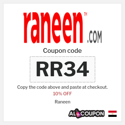 Coupon for Raneen (RR34) 10% OFF