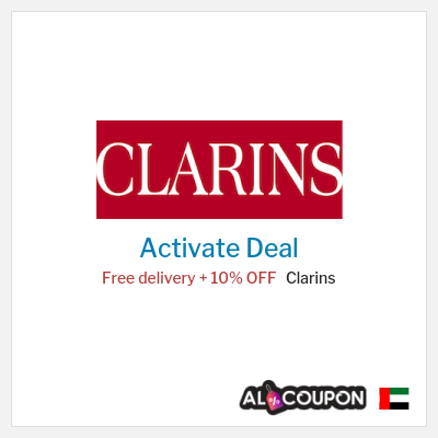 Free Shipping for Clarins Free delivery + 10% OFF