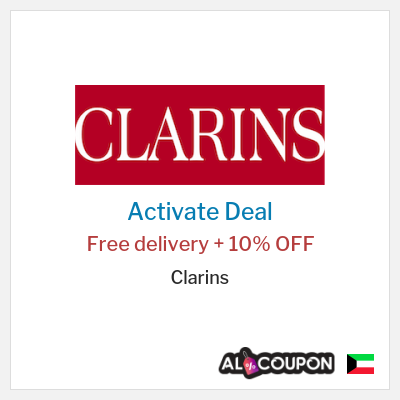 Free Shipping for Clarins Free delivery + 10% OFF