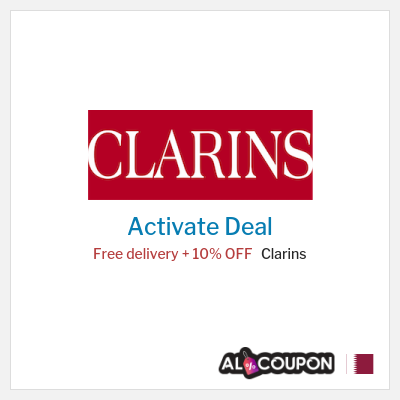 Free Shipping for Clarins Free delivery + 10% OFF