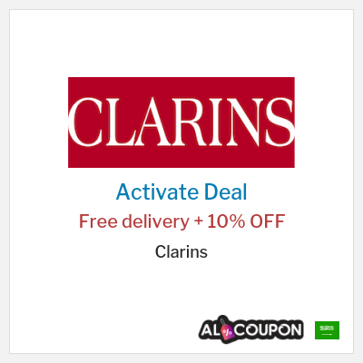 Free Shipping for Clarins Free delivery + 10% OFF