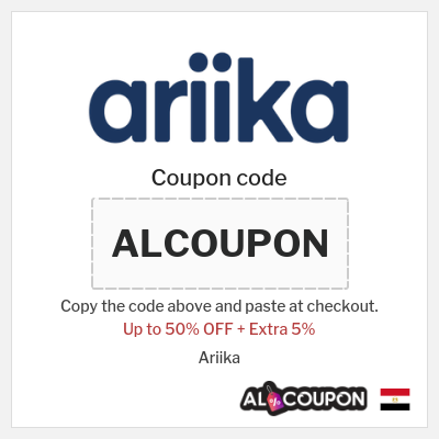 Coupon for Ariika (ALCOUPON) Up to 50% OFF + Extra 5%