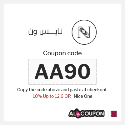 Coupon for Nice One (AA90) 10% Up to 12.6 QR