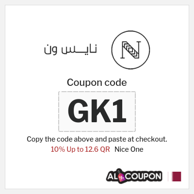 Coupon for Nice One (GK1) 10% Up to 12.6 QR