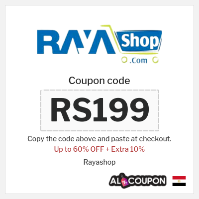Coupon for Rayashop (RS199) Up to 60% OFF + Extra 10%