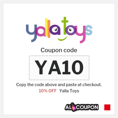 Coupon discount code for Yalla Toys 10% OFF