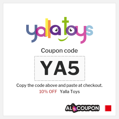 Coupon for Yalla Toys (YA5) 10% OFF