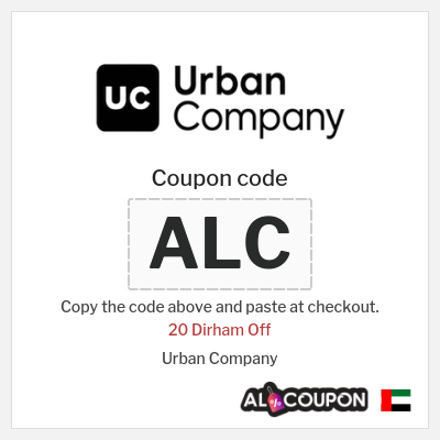 Coupon for Urban Company (ALC) 20 Dirham Off