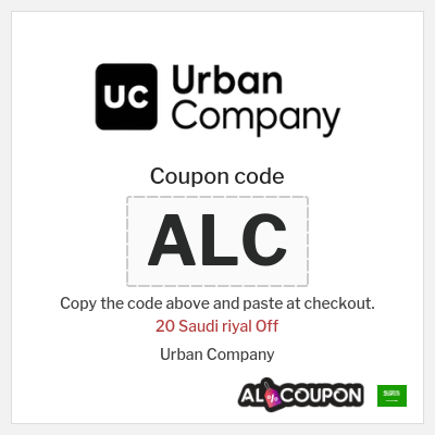 Coupon for Urban Company (ALC) 20 Saudi riyal Off
