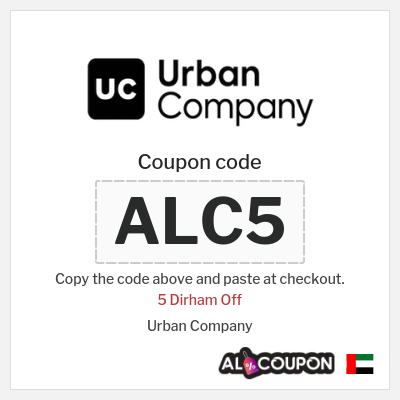 Coupon for Urban Company (ALC5) 5 Dirham Off 
