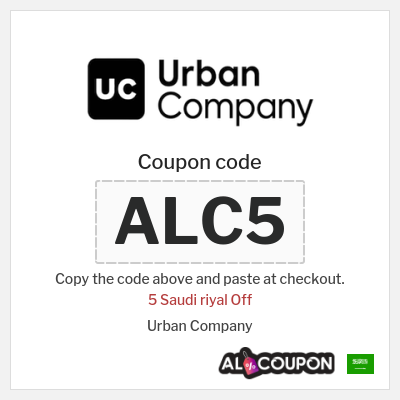 Coupon for Urban Company (ALC5) 5 Saudi riyal Off 