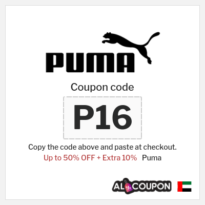 Coupon for Puma (P16) Up to 50% OFF + Extra 10%