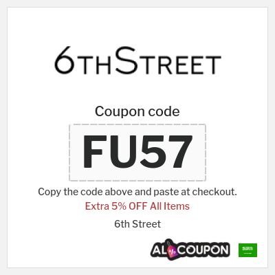 Coupon for 6th Street (FU57) Extra 5% OFF All Items