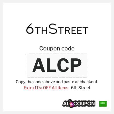 6th Street Coupon (ALCP) 6th Street Coupon Code KSA