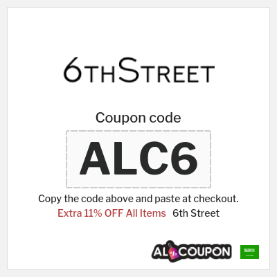 6th Street Coupon (ALC6) 6th Street Coupon Code KSA