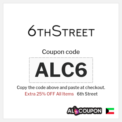 Coupon for 6th Street (ALC6) Extra 25% OFF All Items