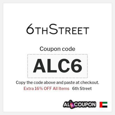 Coupon for 6th Street (ALC6) Extra 16% OFF All Items