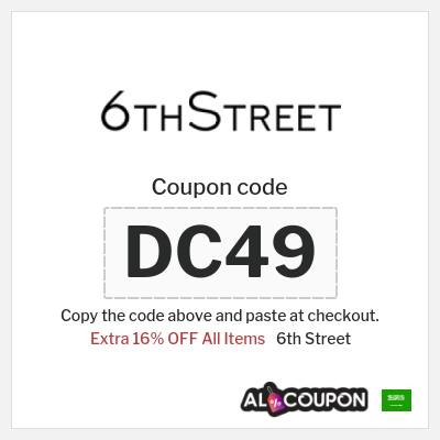 6th Street Coupon (DC49) 6th Street Coupon Code KSA