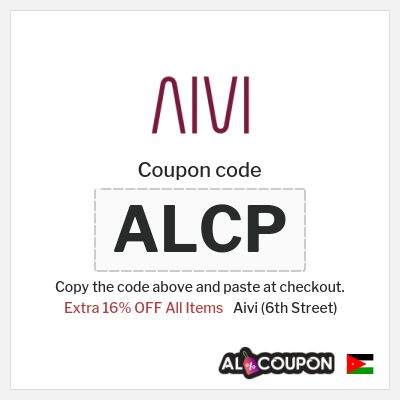Aivi (6th Street) Coupon (ALCP) 6th Street Coupon Code Jordan