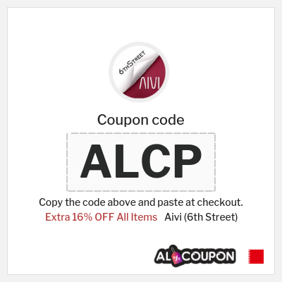 Coupon for Aivi (6th Street) (ALCP) Extra 16% OFF All Items