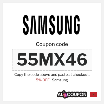 Coupon discount code for Samsung % OFF