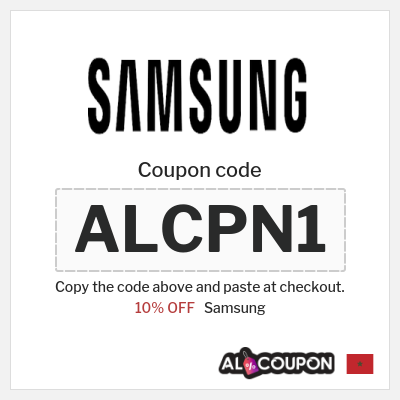 Coupon discount code for Samsung % OFF
