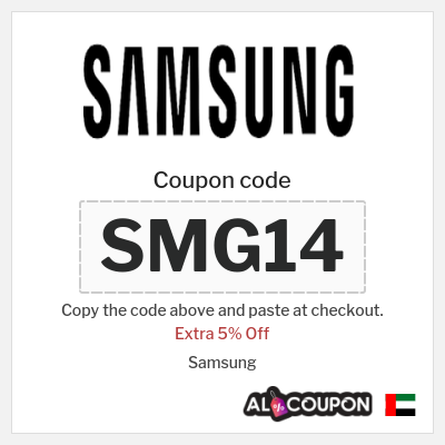 Coupon discount code for Samsung 5% OFF