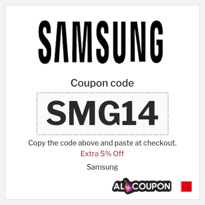 Coupon discount code for Samsung 5% OFF