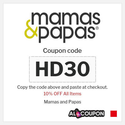 Coupon for Mamas and Papas (HD30) 10% OFF All Items