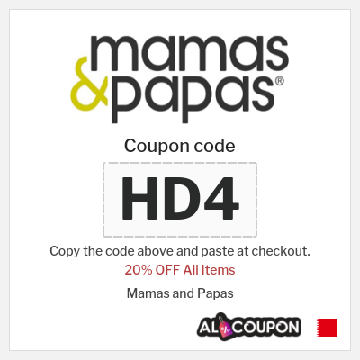 Coupon for Mamas and Papas (HD4) 20% OFF All Items
