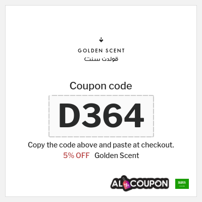 Golden Scent Coupon (D364) Golden Scent discount code 2026