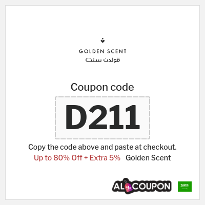 Golden Scent Coupon (D211) Golden Scent Discount Code 80%