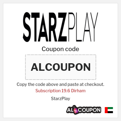 Coupon for StarzPlay (ALCOUPON) Subscription 19.6 Dirham