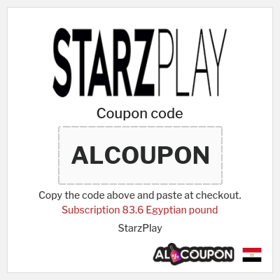 Coupon for StarzPlay (ALCOUPON) Subscription 83.6 Egyptian pound