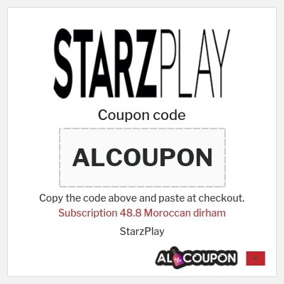 Coupon for StarzPlay (ALCOUPON) Subscription 48.8 Moroccan dirham