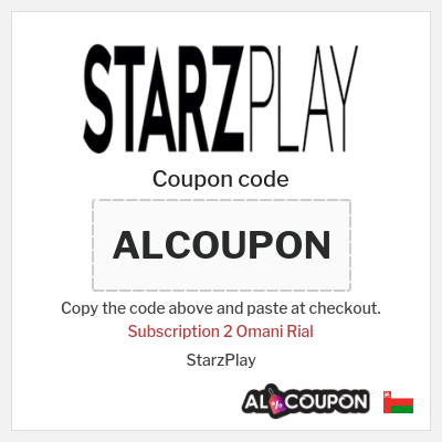 Coupon for StarzPlay (ALCOUPON) Subscription 2 Omani Rial