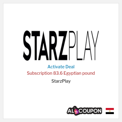 Special Deal for StarzPlay Subscription 83.6 Egyptian pound