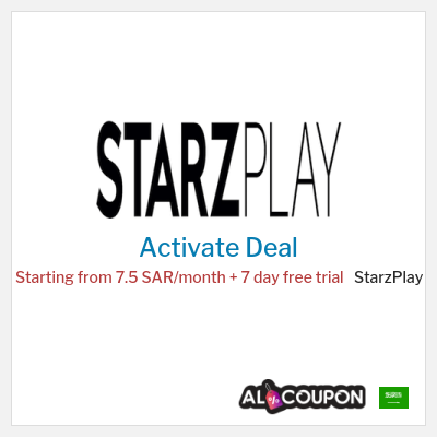 Special Deal for StarzPlay Starting from 7.5 SAR/month + 7 day free trial