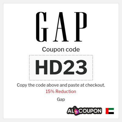 Coupon for Gap (HD23) 15% Reduction